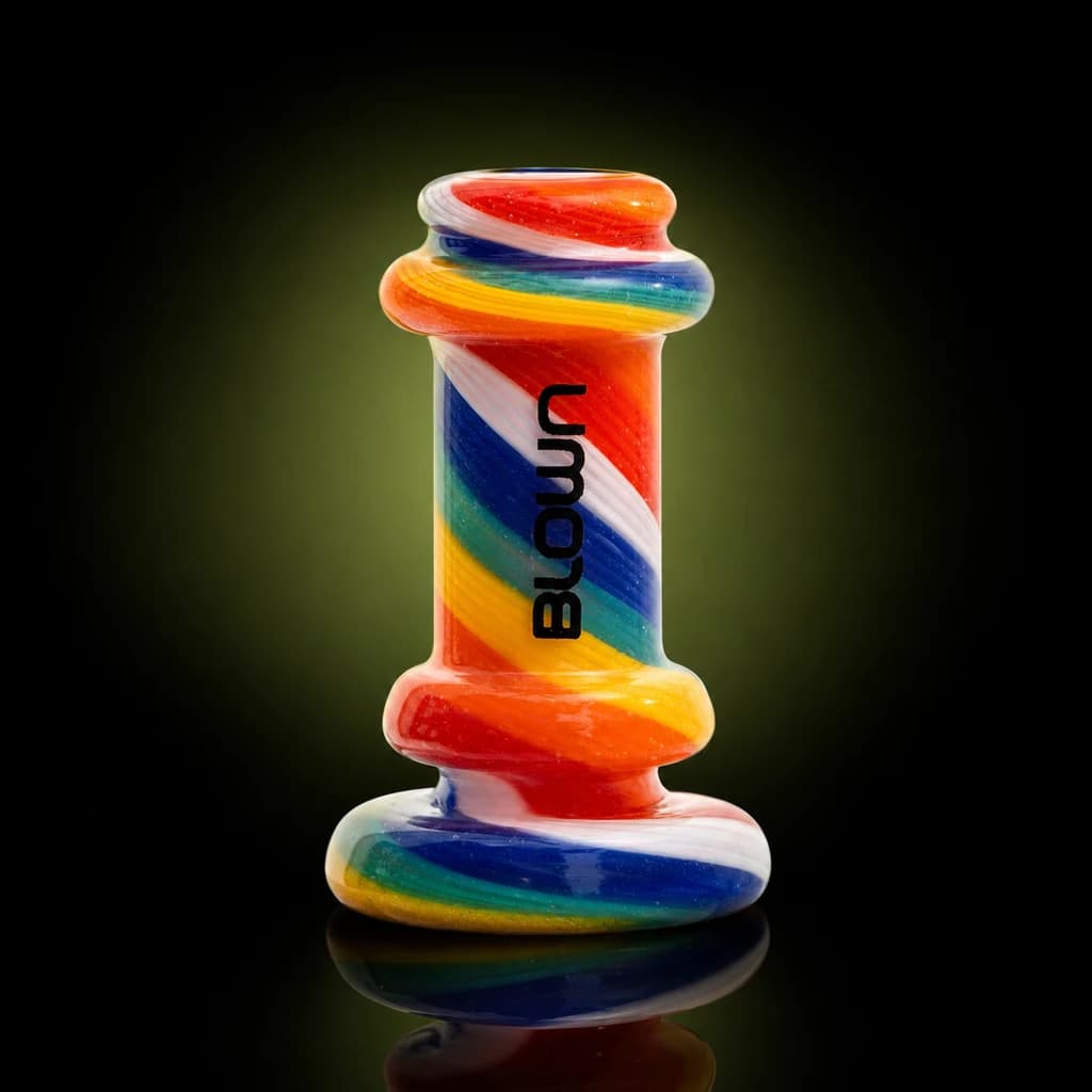 Blown Sage Pivot Glass